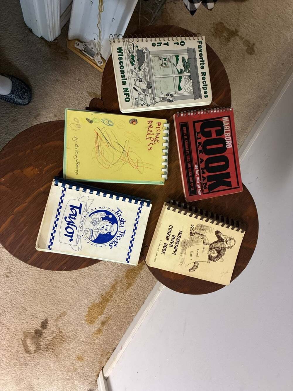 Vintage Assorted Spiral Bound Community and Novelty Cookbooks Lot of 5